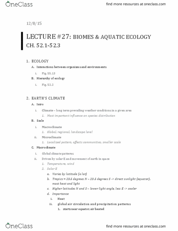 01:119:115 Lecture Notes - Lecture 27: Microclimate, Biome, Understory thumbnail