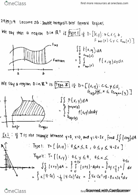 MATH 2D Lecture 26: Double Integrals over General Regions cover image