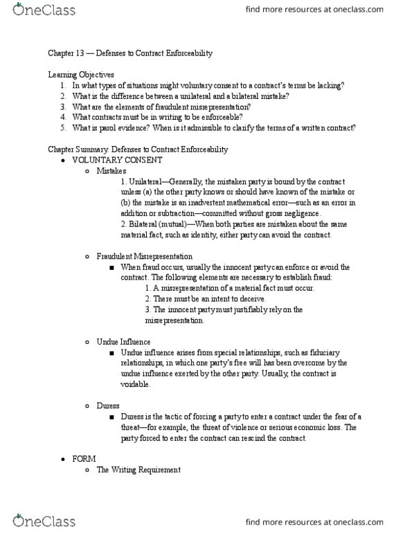 MGT 2106 Chapter Notes - Chapter 13: Undue Influence, Fiduciary, Estoppel thumbnail