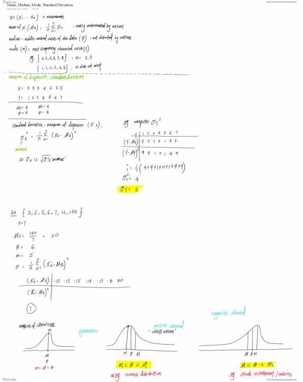 STA 103 Lecture 2: Mean, Median, Mode, Standard Deviation thumbnail