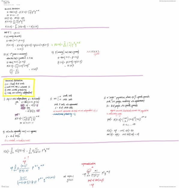 STA 103 Lecture 10: Binomial/Reparametrization thumbnail