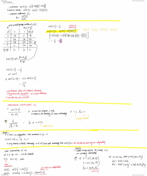 STA 103 Lecture Notes - Lecture 16: Covariance thumbnail