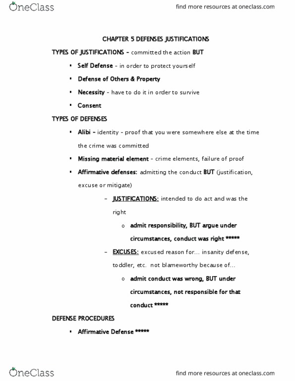 CRJU 310A Lecture Notes - Lecture 4: Insanity Defense, Flight Controller, Statutory Rape thumbnail