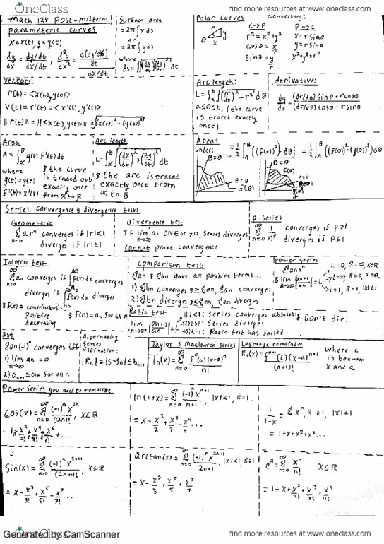 MATH128 Midterm: Math 128 after midterm formula sheet.pdf - OneClass