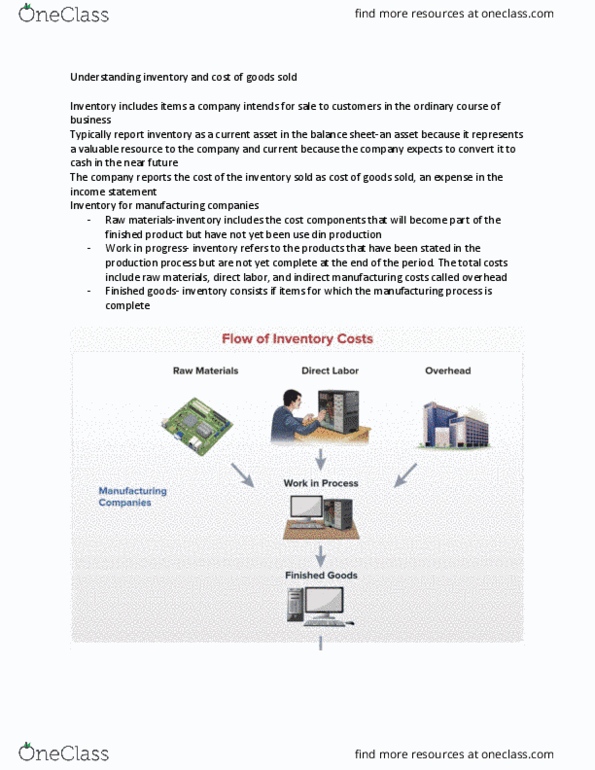 MGMT 20000 Chapter Notes - Chapter 6: Current Asset, Income Statement thumbnail