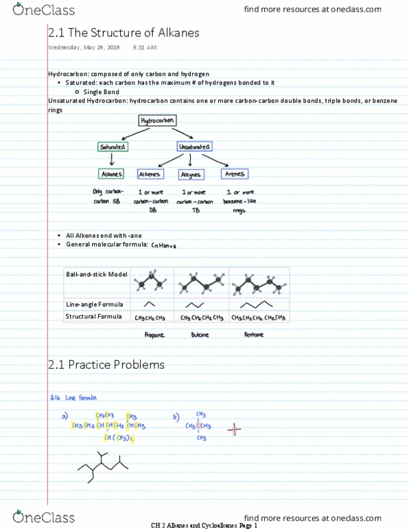 Chemistry 2213A/B Chapter Notes - Chapter 2.1: Chemical Formula, Benzene thumbnail