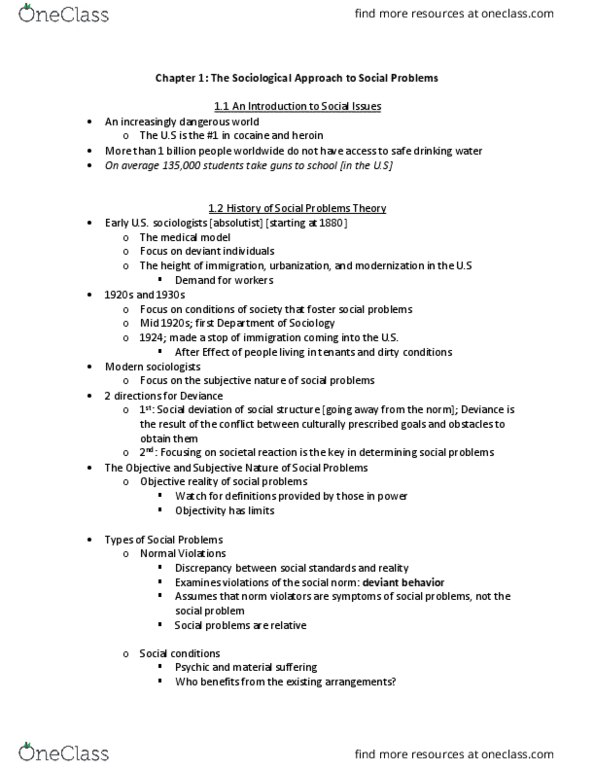 SOCI 249 Lecture Notes - Lecture 10: Norm (Social), Materialism, The Power Elite thumbnail