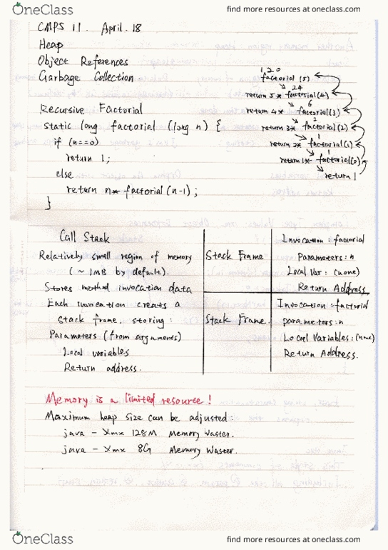 CSE 11 Lecture Notes - Lecture 18: Linked List, Key Type Stamp, Dynamic Array cover image