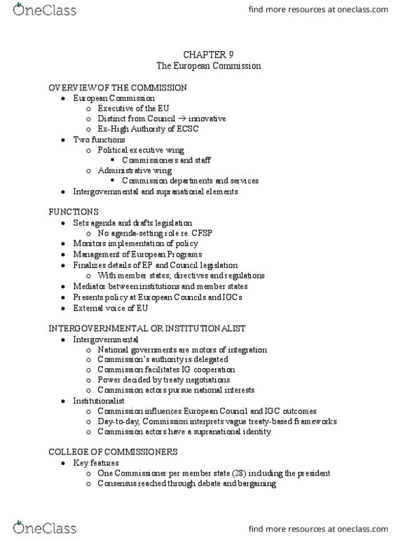 PLSC 347 Chapter Notes - Chapter 9: Common Foreign And Security Policy thumbnail