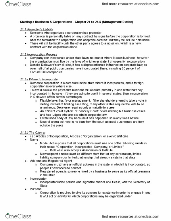 SMG LA 245 Lecture Notes - Lecture 25: Registered Agent, Lenape, Novation thumbnail