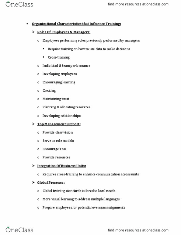 MGT 363 Lecture 10: Organizational Characteristics that Influence Training thumbnail