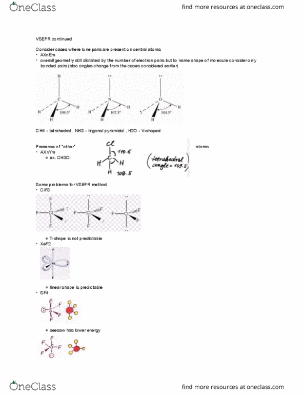 CHEM 14A Lecture Notes - Lecture 14: Trigonal Pyramidal Molecular Geometry, Xenon Difluoride, Chlorine Trifluoride thumbnail