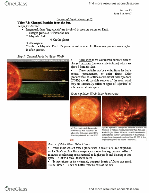 NATS 1870 Lecture Notes - Lecture 7: Coronal Mass Ejection, Solar Flare, Antisolar Point thumbnail