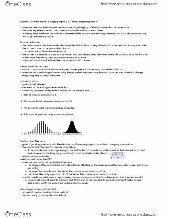 STATS 13 Lecture Notes - Lecture 7: Central Limit Theorem, Null Hypothesis, Standard Deviation thumbnail