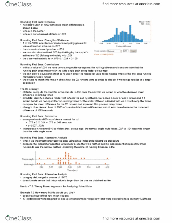 STATS 13 Lecture Notes - Lecture 22: Null Hypothesis, Random Assignment, Dependent And Independent Variables thumbnail