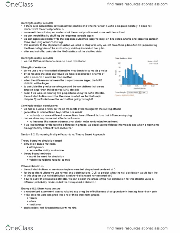 STATS 13 Lecture Notes - Lecture 28: Chi-Squared Distribution, Null Hypothesis, Randomized Experiment thumbnail