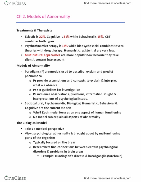 PSYC 341 Lecture Notes - Lecture 2: Basal Ganglia, Psychodynamic Psychotherapy, Psychodynamics thumbnail