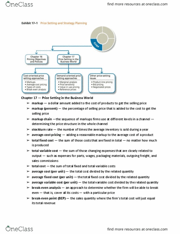 MGT 3300 Chapter Notes - Chapter 17: Average Variable Cost, Fixed Cost, Variable Cost thumbnail