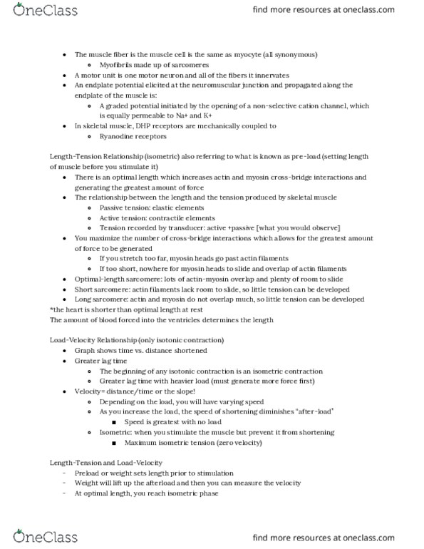 ANSC 3301 Lecture Notes - Lecture 18: Neuromuscular Junction, Afterload, Skeletal Muscle thumbnail