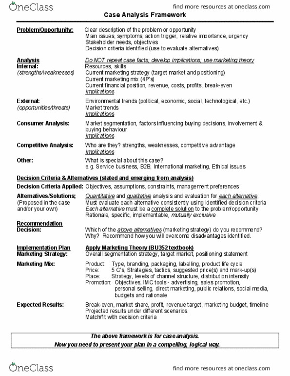 BU362 Lecture Notes - Lecture 2: Market Trend, Marketing Mix, Direct Marketing thumbnail