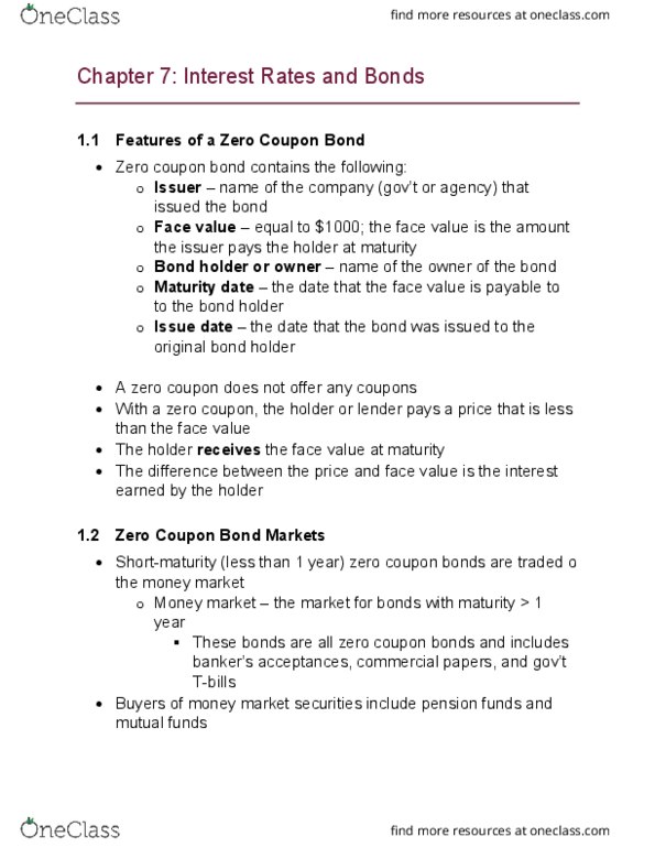 BUS 283W Lecture Notes - Lecture 4: Money Market, Bond Market, Spot Contract thumbnail
