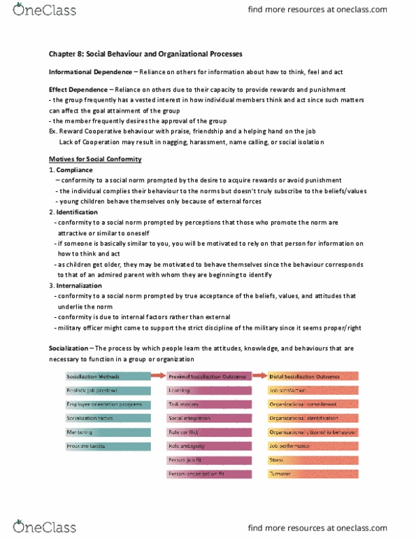 MSCI211 Chapter Notes - Chapter 8: Organizational Identification, Hazing, Organizational Culture thumbnail