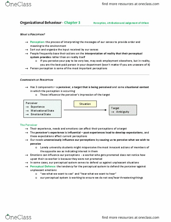 MSCI211 Lecture Notes - Lecture 3: Dispositional Attribution, Gender Role, Visible Minority thumbnail