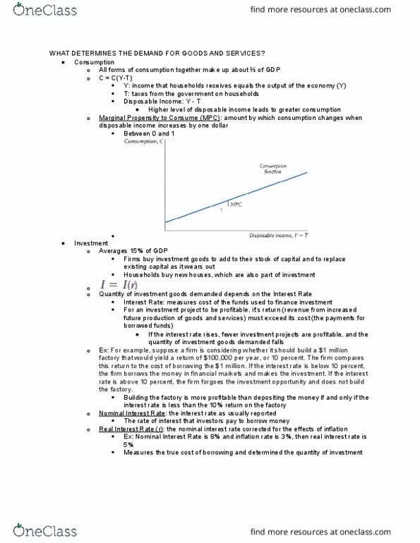 ECN 101 Chapter Notes - Chapter 3: Nominal Interest Rate, Real Interest Rate, Investment Goods thumbnail