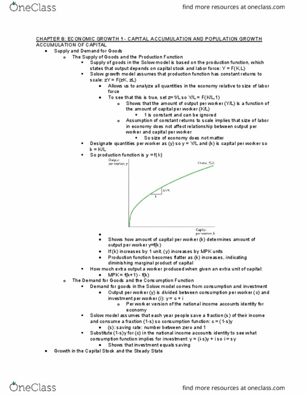 ECN 101 Chapter Notes - Chapter 8: Consumption Function, Production Function, Farad thumbnail