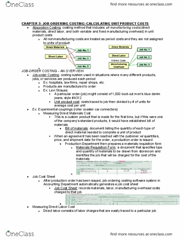 MGT 11B Chapter Notes - Chapter 2: Direct Labor Cost, Unit, Deutsche Luft Hansa thumbnail