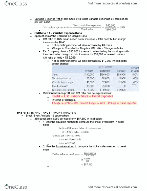 MGT 11B Chapter Notes - Chapter 5: Earnings Before Interest And Taxes, Operating Leverage thumbnail