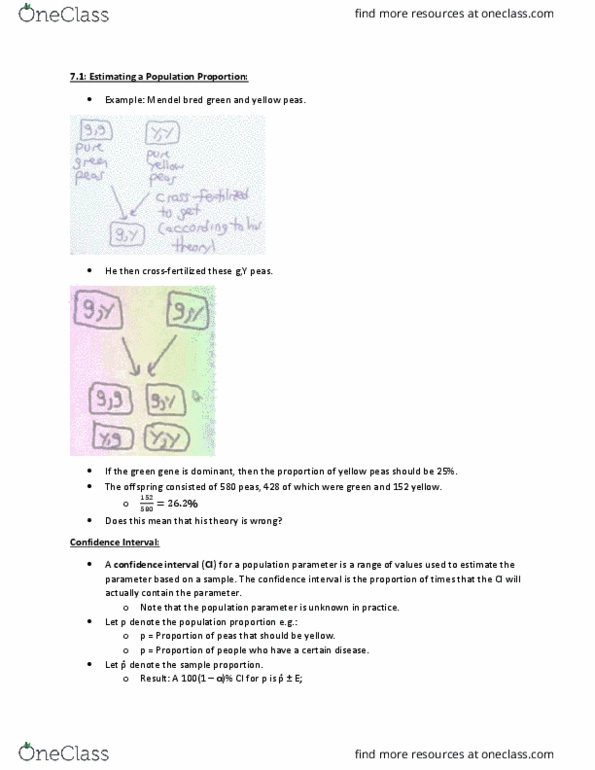 STATS 2B03 Chapter Notes - Chapter 7: Confidence Interval, Statistical Parameter thumbnail
