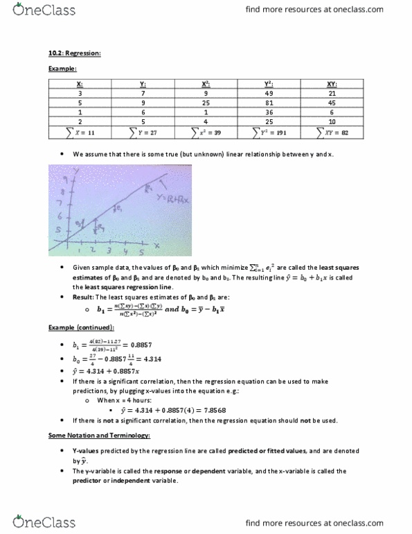 STATS 2B03 Chapter Notes - Chapter 10: Dependent And Independent Variables, Longitudinal Study, Probability Plot thumbnail