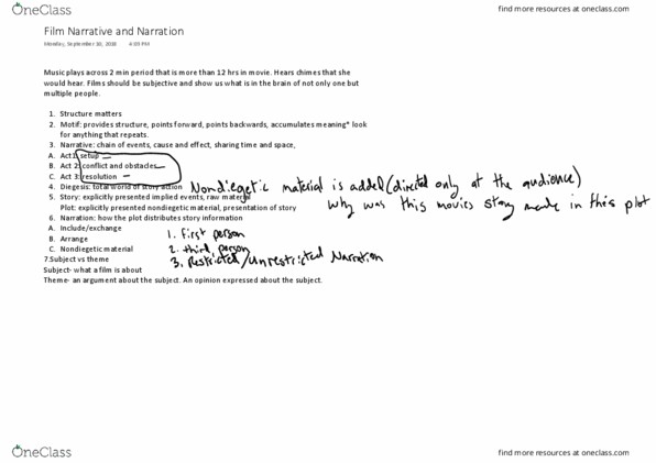 THA 2304 Lecture 1: Film Narrative and Narration thumbnail