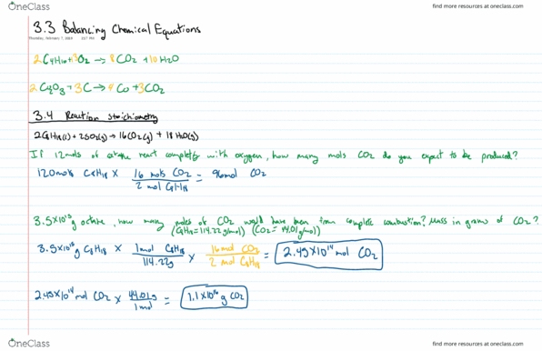 CHEM 1307 Lecture 3: 3.3 Balancing Chemical Equations thumbnail