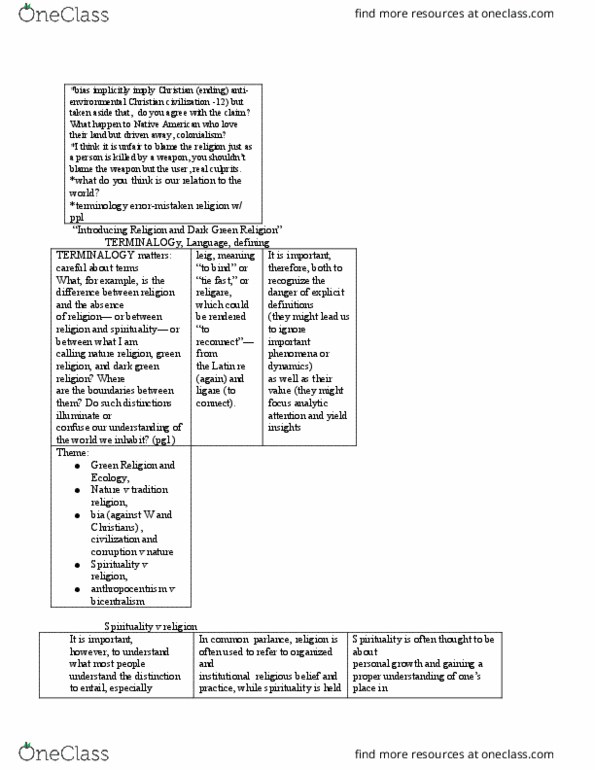 THEO 4008 Lecture 3: 3Spirituality v religion thumbnail