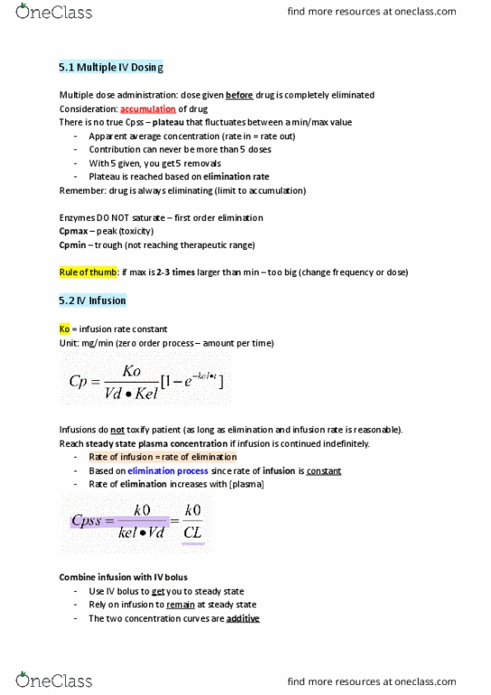 PHRM 100 Lecture Notes - Lecture 5: Reaction Rate Constant, Therapeutic Index thumbnail
