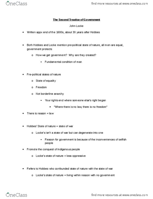 POLI1041 Lecture Notes - Limited Government thumbnail