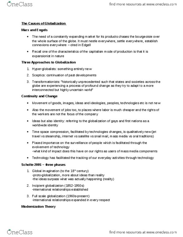 SOAN 2040 Lecture Notes - Lecture 8: Liberal Democracy, Dependency Theory, Focus Features thumbnail