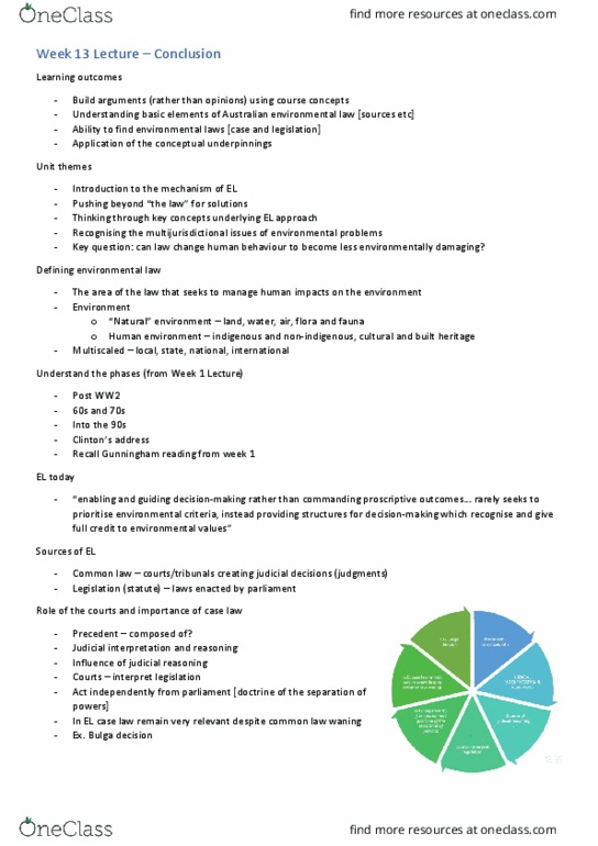 ENVI3111 Lecture Notes - Lecture 13: Judicial Interpretation, Environmental Values, Natural Environment thumbnail