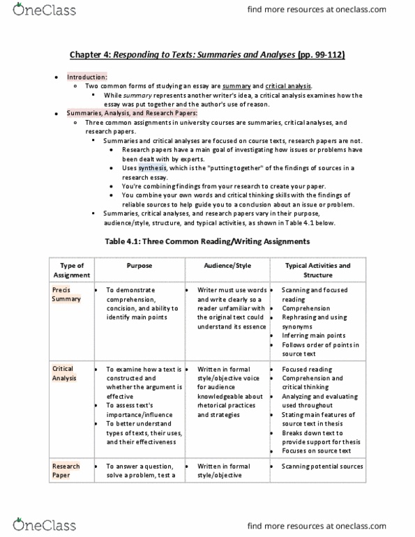 ACMB01H3 Chapter Notes - Chapter 4: Institute For Operations Research And The Management Sciences, Jargon, Thesis Statement thumbnail