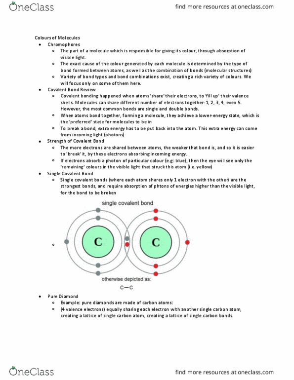 NATS 1870 Lecture Notes - Lecture 20: Chromophore, Photon, Covalent Bond thumbnail