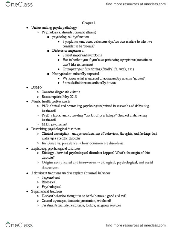 PSY BEH 102C Lecture Notes - Lecture 1: Insulin, Syphilis, Germ Theory Of Disease thumbnail