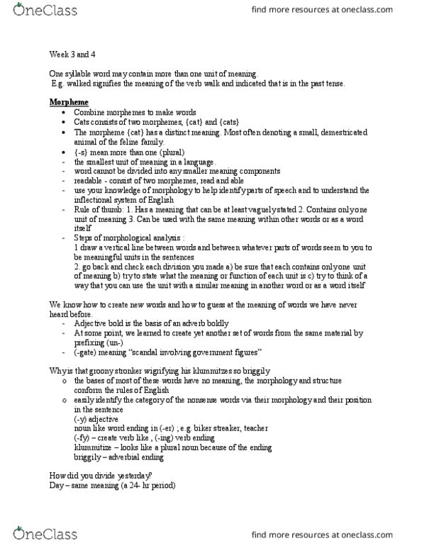 LIN204H5 Lecture Notes - Lecture 3: Auxiliary Verb, Adverb, Bachelor Of Education thumbnail