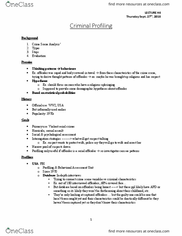 Psychology 2031A/B Lecture Notes - Lecture 4: Psychopathy, Confirmation Bias thumbnail