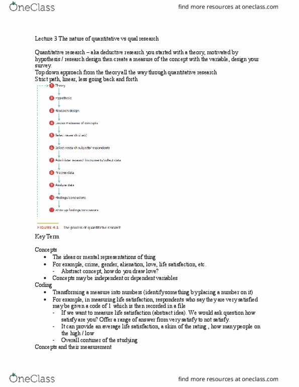 SOC221H5 Lecture Notes - Lecture 3: Participant Observation, Likert Scale, Conversation Analysis thumbnail