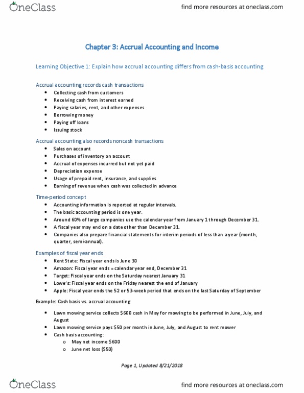 ACCT 23020 Lecture Notes - Lecture 15: Deferral, Fiscal Year, Accrual thumbnail