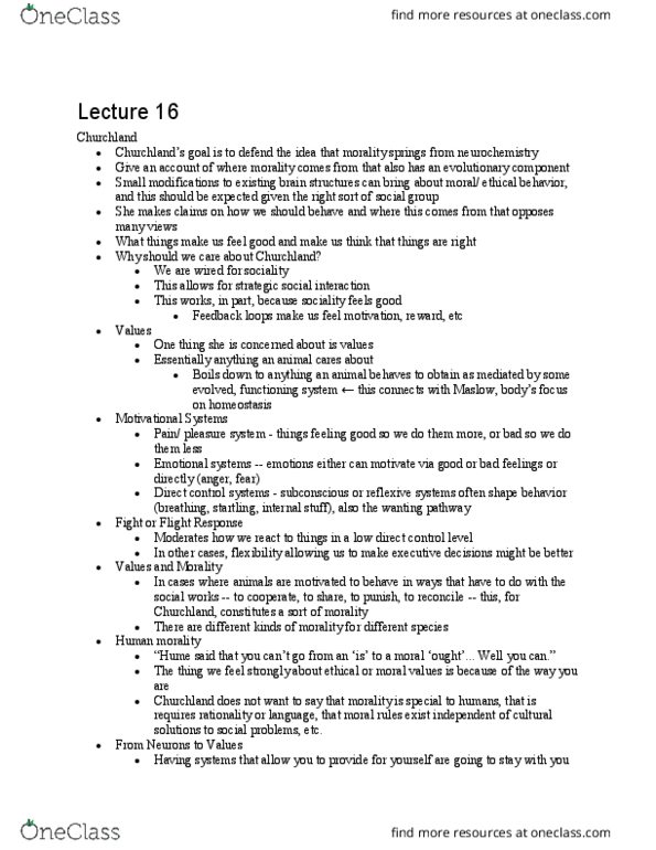 SOC SCI H1E Lecture Notes - Lecture 16: Neurochemistry, Homeostasis, Adrenocorticotropic Hormone thumbnail