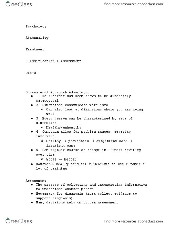PSYCH 212 Lecture Notes - Lecture 4: Dsm-5, Internal Consistency, Content Validity thumbnail