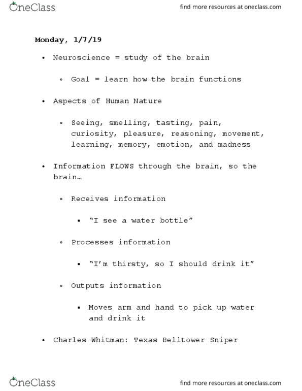 BILD 12 Lecture Notes - Lecture 1: Golgi'S Method, Dendrite, Cytoskeleton thumbnail